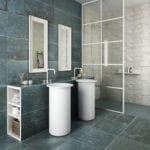 GRUNGE BLUE WALL FLOOR TILE