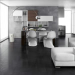 RAIN BLACK FLOOR TILE