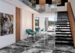 FLUID BLACK NATURAL WALL FLOOR TILE