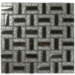 AXEL PLUM SILVER METALLIC GLASS 12"X12"