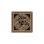 VERSACE TOZZ MEDUSA NERO GLOSSY 5"X5"