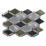 ALUM DIAMOND MOKA/STEEL/CHROME 12"X12"