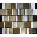 ALUM-LINE MOKA/CHROME BRUSH 12"X12"
