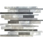 ALUM LINEA STEEL/CHROME/GREY 12"X12"