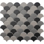 TEARDROP PATTERN GREY/BLACK/TAUPE 12"X12"