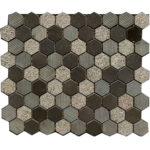 HEX-SPA BLACK/GREY MARBLE 12"X12"
