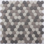HEX SPA MATT CREAM/MOKA/GREY GLOSSY 12"X12"
