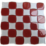 CUBE RED/FROST WHITE 12"X12"