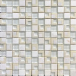 SCARLET RESIN WHITE IVORY AQUA MOSAIC P1