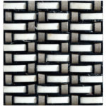 ART NATURAL WHITE/BLACK/GREY MARBLE 12"X12"