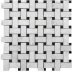 ART TOUCH WHITE CARRARA/BLACK MARBLE 12"X12"