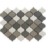 MOROCCAN PATTERN GLOSSY TAUPE/GREY 12"X12"