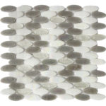OVAL OYSTER/BIANCO/PERLA WHITE 12"X12"