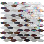 OVAL OYSTER/MAGENTA/PERLA WHITE 12"X12"