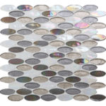 OVAL KHAKI/BIANCO/MAGENTA/PERLA 12"X12"