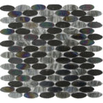 OVAL PERLA BLACK/NAVY/MULTI PEARL 12"X12"