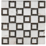 ART TONAL WHITE/EMP. DARK MARBLE 12"X12"