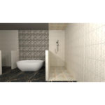 RHOMBUS WHITE/LIGHT GREY 12"X12"