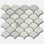 DRAGON SCALE WHITE CARARRA 12"X12"