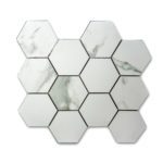 STARKEY HEX WHITE CARARRA 12"x12"
