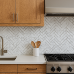 HERRINGBONE WHITE/CARERRA MARBLE 12"X12"