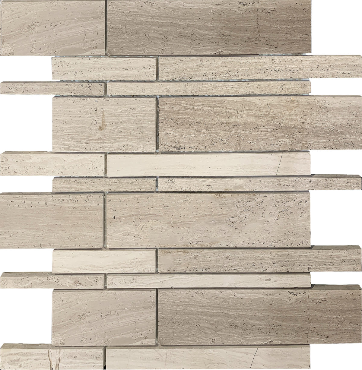 M50334_MOSAIC MSTARI GREY WOOD MARBLE 12"X12" - Image 1