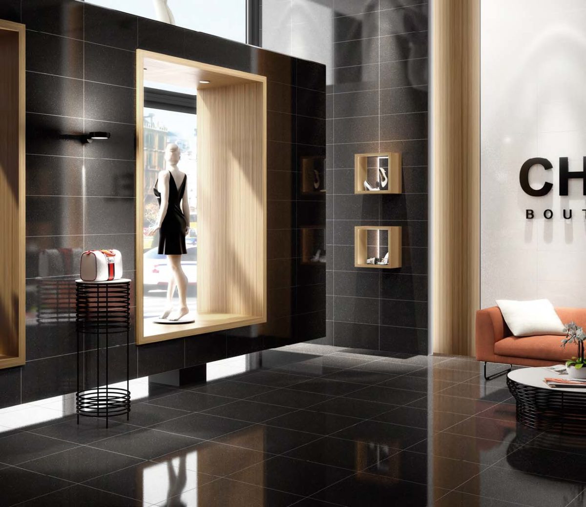 SCENE T10486--OMDVJ60-- SMART LUX BLACK 24X24 SMART LUX BLACK LAPPATO 24"X24" - Image 1
