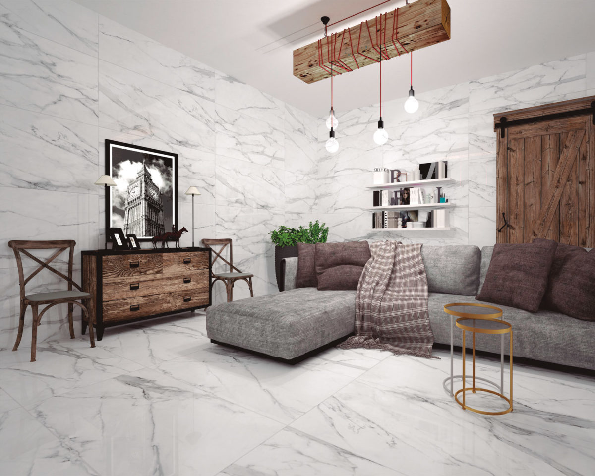 DA VINCI WHITE FLOOR WALL TILE