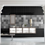 IMPRIMIR MALAGA NERO/BLANCO GLOSSY 24"X24"