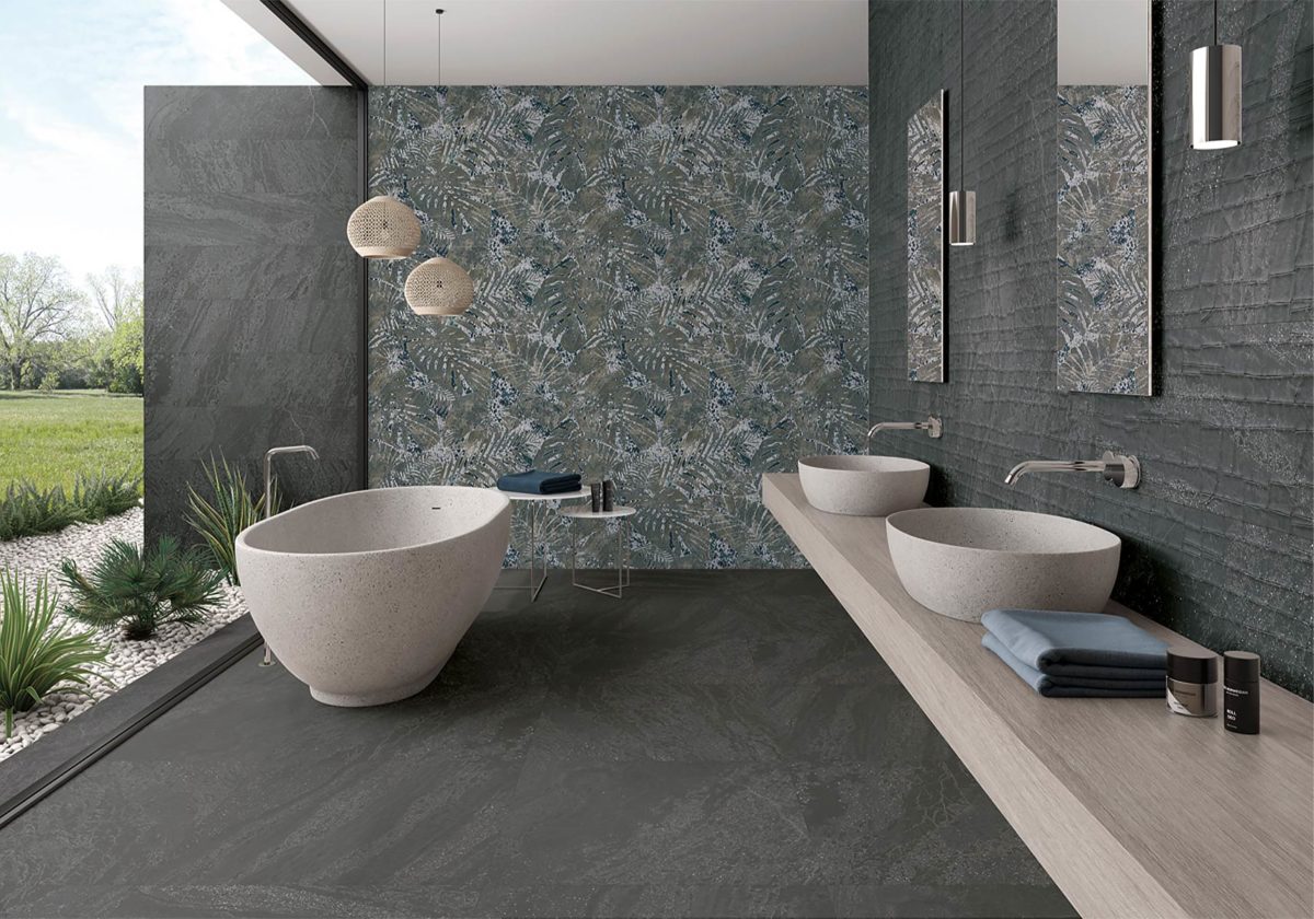 D00193-SLATESTONE-TEXTURE-BLACK-P2 SLATESTONE PLAIN BLACK MATTE 24"X48" - Image 3