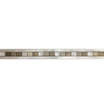 LIBER METAL BORDER CHOCO/COPPER/CORAL/SILVER 2"X24"