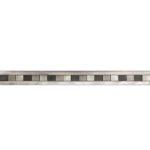LIBER METAL BORDER BLACK/DARK GREY/SILVER/SMOKE 2"X24"