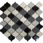 MOROCCAN PATTERN GREY/BLACK/TAUPE BLEND 12"X12"