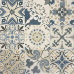 IMPRIMIR AZZURO AZUL/TAN/CREAMA/BLUE MATTE 24"X24"