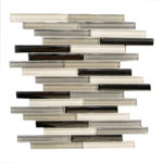 CALLA RANDOM WIDTH GREY/BLACK/TAN 12"X12"