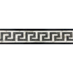 HALLMARK BORDER WHITE/GREY/BLACK/SILVER 6"X24"