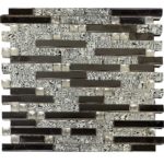 TIFFANY STEEL/DIAMOND/AQUA/BLACK 12"X12"
