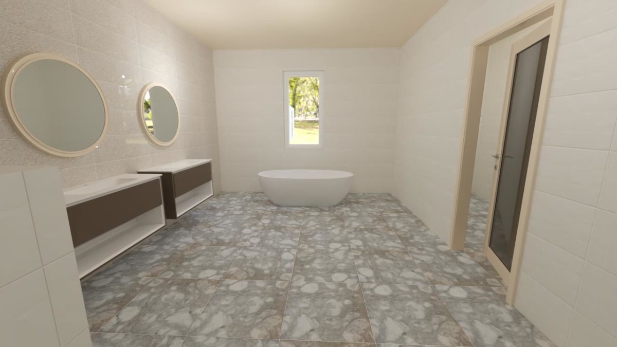 MASTER ENSUITE BATHROOM -1 VERSUS PEARL WHITE 24"X24" - Image 1