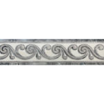 MERCATO BORDER SILVER/GREY/WHITE/CHIFFON 8"X32"