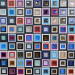 SCARLET RED/BLUE/PURPLE/RESIN/GREY 12"X12"