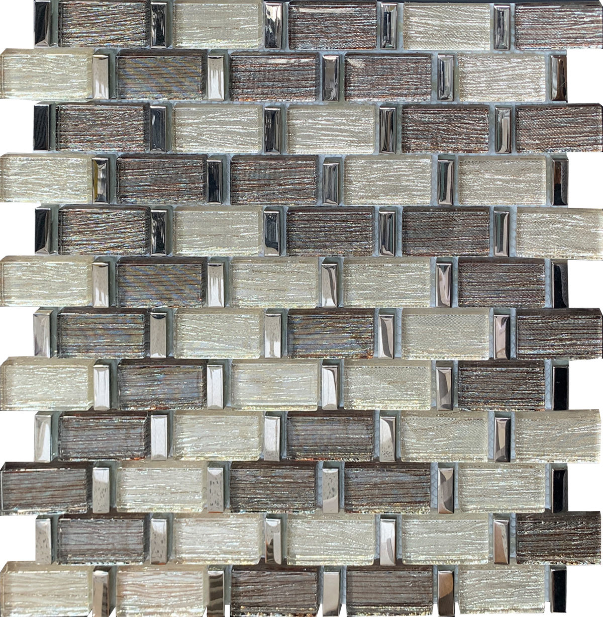 M50421_MOSAIC PANDORA CHAI/TAN/LATTE/CHROME 12"X12" - Image 1