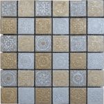 MUSCARI NERO GOLD SILVER MOSAIC