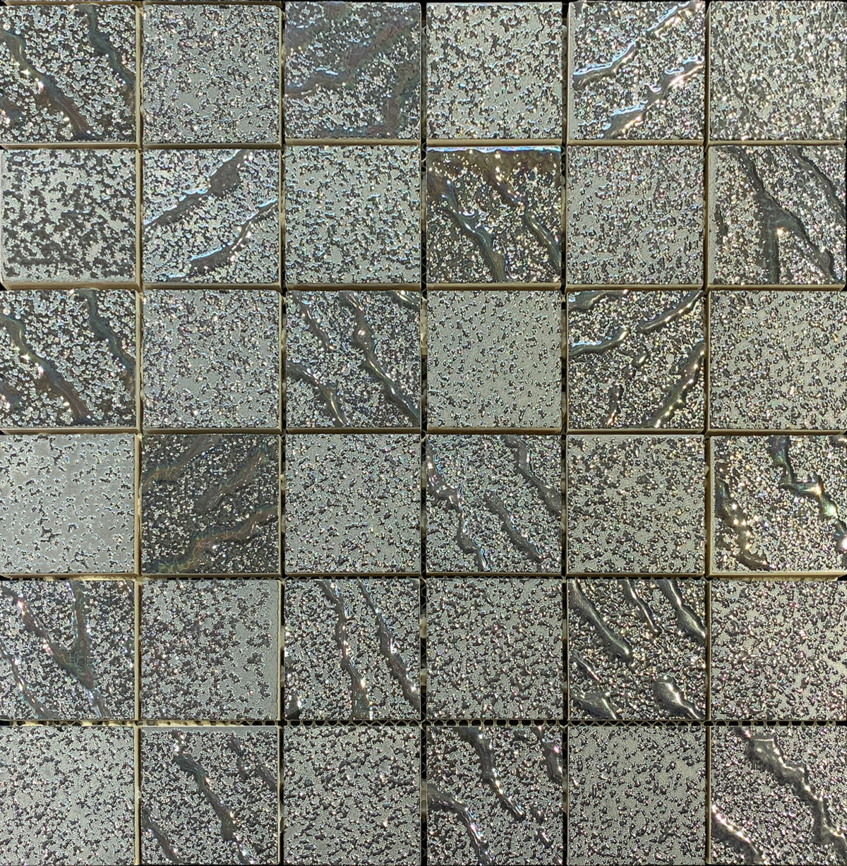 M50427_MOSAIC PARIS CHARCOAL/STEEL/GLASSMELT 12"X12" - Image 1