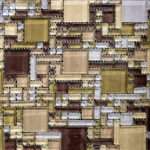 CECILIO TAN/KHAKI/WINE 12"X12"