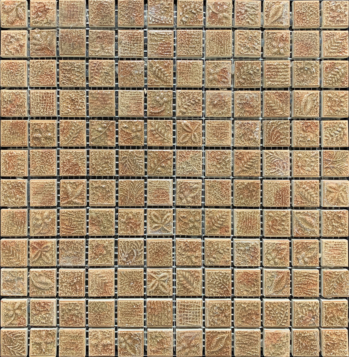 ART FOSSIL BRICK LATTE 12"X12" - Image 1