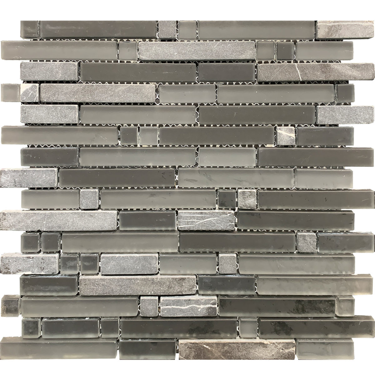 M50680-DT_MOSAIC SYMPLE BLACK/SLATE/GREY 12"X12" - Image 1