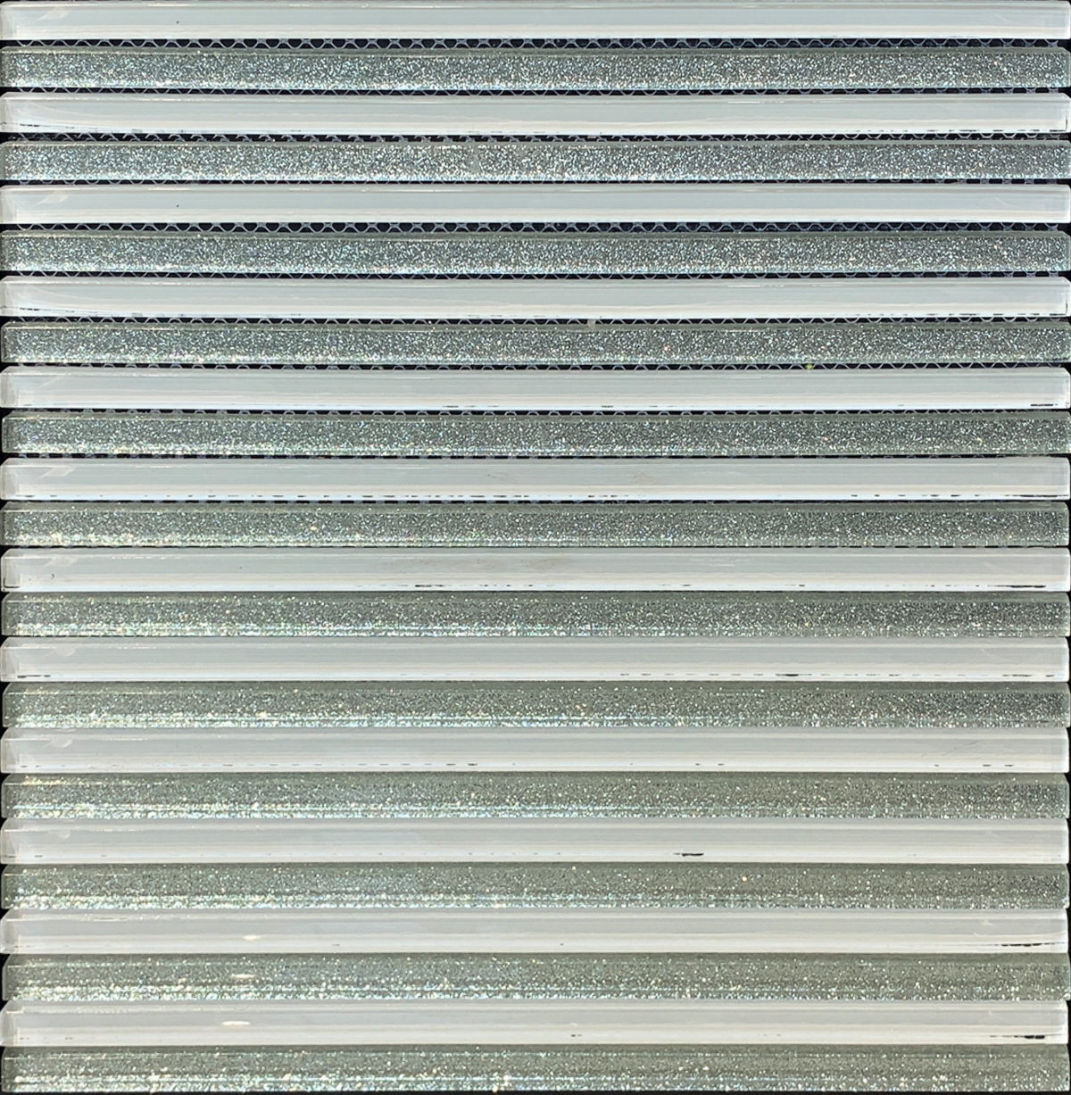 m50352_MOSAIC LUNAR WHITE/SPARKLE/SILVER 12"X12" - Image 1