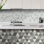 HEXAGON DIAMOND GREY FLOCK 8"X9.5"