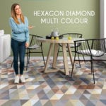 HEXAGON DIAMOND MULTI COLOUR 8"X9.5"