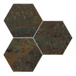 RUST GREEN NATURAL HEXAGON 10"X12" - Image 2